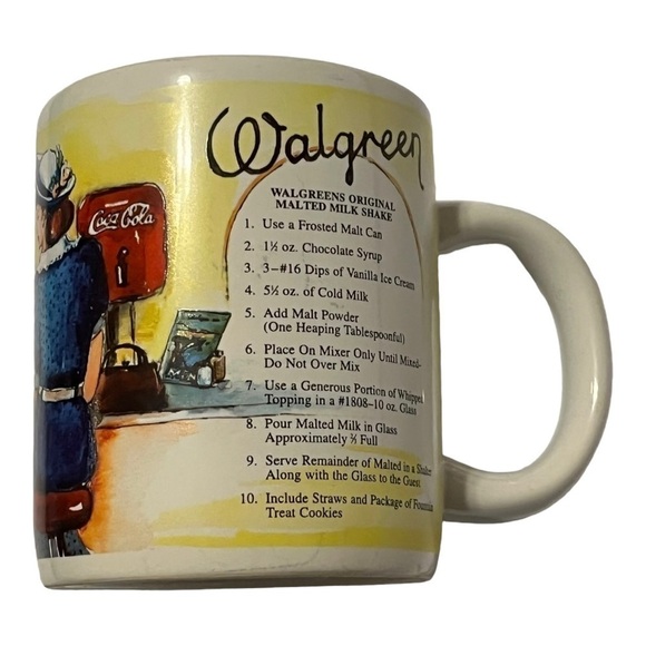 WALGREEN nostalgic commemorative mugs pictorial/recipe 1901-2002 advertising-2 - Picture 7 of 14